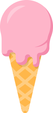 Straberry aromalı pembe dondurma.