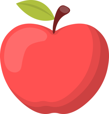 Taze meyve kırmızı elma şeffaf görüntü