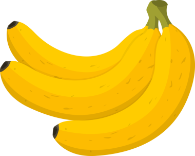 Taze meyve bir demet muz şeffaf görüntü