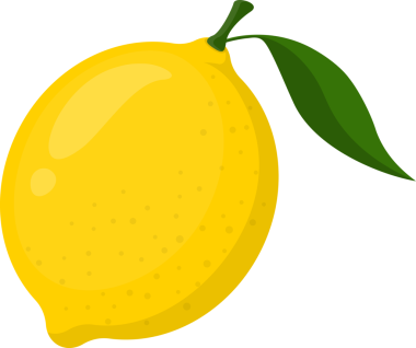 Taze meyve sarısı limon şeffaf görüntü