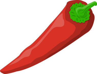 Taze besin, sebze, kırmızı biber şeffaf görüntü.