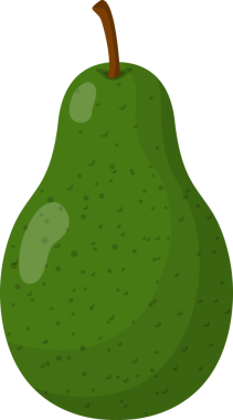 Taze meyve avacado şeffaf görüntü