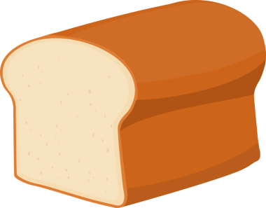 Ekmek bir somun tost şeffaf görüntü