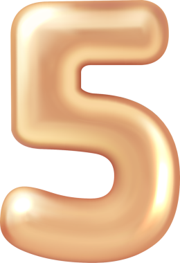 3D gerçekçi altın lüks numara