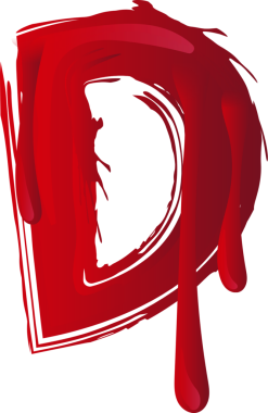 Cadılar Bayramı kanlı büyük harf tipografik tasarımı