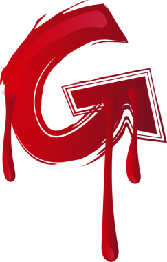 Cadılar Bayramı kanlı büyük harf tipografik tasarımı