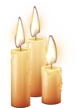 3D gerçekçi beyaz mum