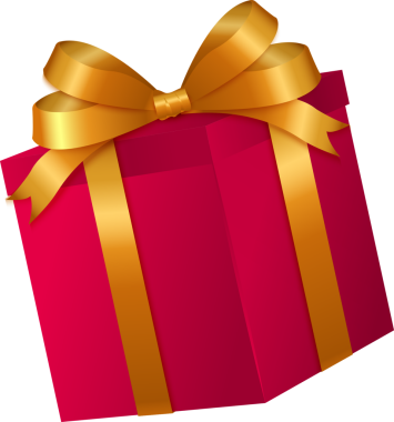 Lüks altın kurdeleli kırmızı hediye kutusu