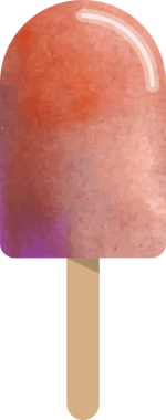 Renkli tatlı suluboya desenli tatlı buzlu dondurma.