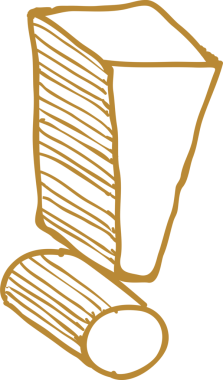 3B el çizilmiş biçim simgesi tipografik gösterim ünlemi