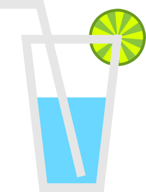 Tatlı çocuk çizgi filmi soğuk içecek.