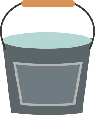 Şirin çocuk çizgi filmi demir kovası.