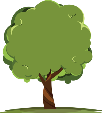 Şirin çocuk çizgi filmi çiçek ağacı.