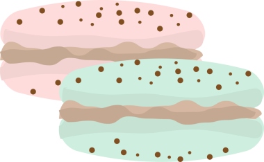 Zarif kız yemekleri tatlı badem kurabiyesi.