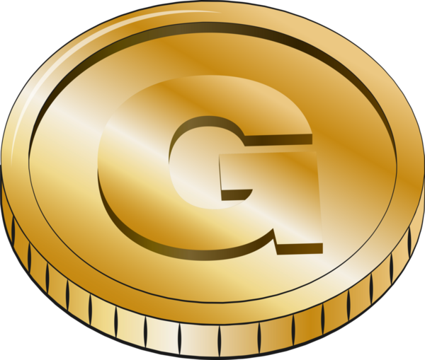 Çizgi film gradyanı altın sikke