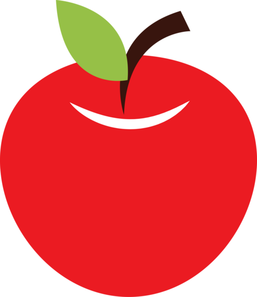 Tatlı çocuk çizgi filmi, kırmızı elma.