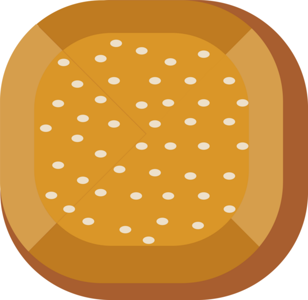 Karikatür kahvaltı malzemesi kare simge ekmeği