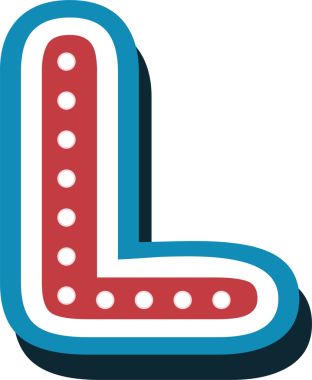 Yuvarlak köşeli nokta çizgi biçimi büyük harf alfabesi