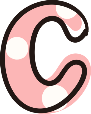 El çizimi kız tarzı beyaz nokta tipografik harf küçük harf alfabesi