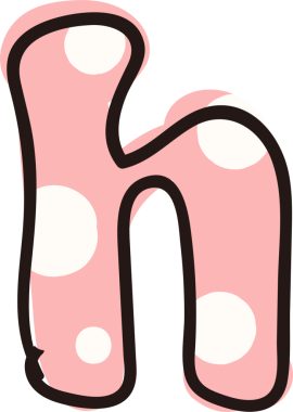 El çizimi kız tarzı beyaz nokta tipografik harf küçük harf alfabesi