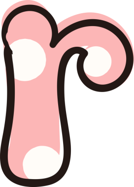 El çizimi kız tarzı beyaz nokta tipografik harf küçük harf alfabesi