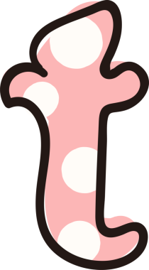 El çizimi kız tarzı beyaz nokta tipografik harf küçük harf alfabesi