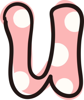 El çizimi kız tarzı beyaz nokta tipografik harf küçük harf alfabesi