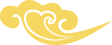 Geleneksel Çin retro dekorasyon modeli sarı spiral bulut