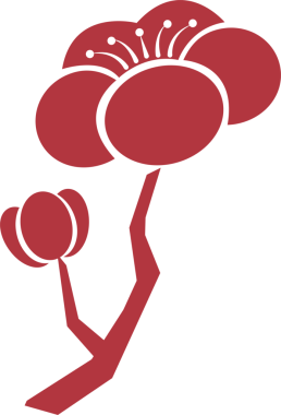 Japon retro geleneksel erik çiçeği deseni