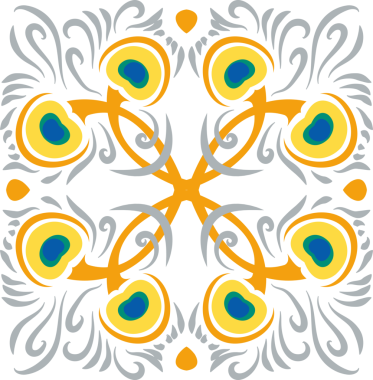 Eski usul sarmal eğri tavus kuşu tüyü