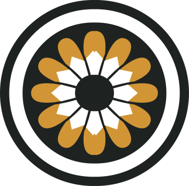 Eski model botanik bahçesi yuvarlak çerçeve çiçeği