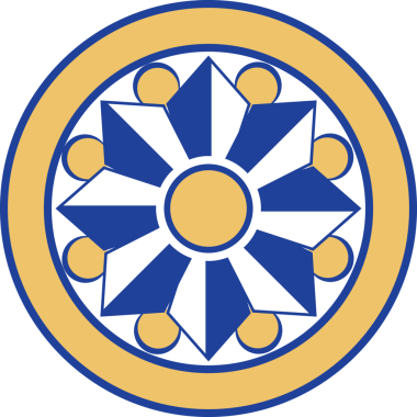 Eski model botanik bahçesi yuvarlak çerçeve çiçeği