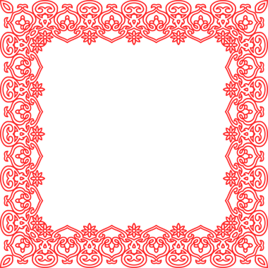 Geleneksel Çin izleme kırmızı retro desen dekorasyon kare çerçeve