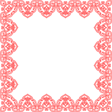 Geleneksel Çin izleme kırmızı retro desen dekorasyon kare çerçeve