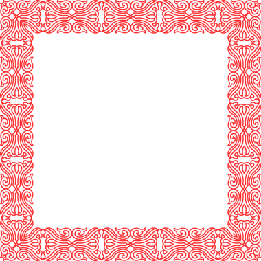 Geleneksel Çin izleme kırmızı retro desen dekorasyon kare çerçeve