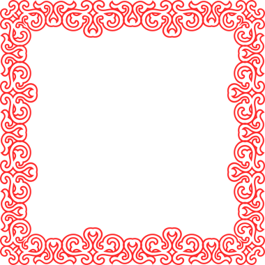 Geleneksel Çin izleme kırmızı retro desen dekorasyon kare çerçeve