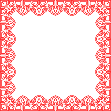 Geleneksel Çin izleme kırmızı retro desen dekorasyon kare çerçeve