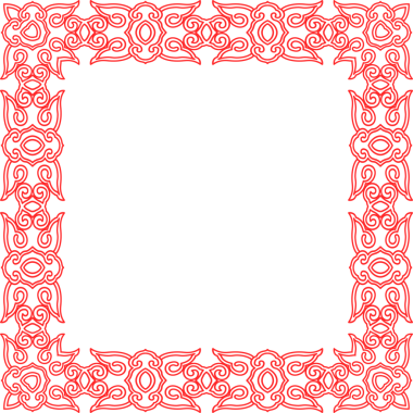 Geleneksel Çin izleme kırmızı retro desen dekorasyon kare çerçeve