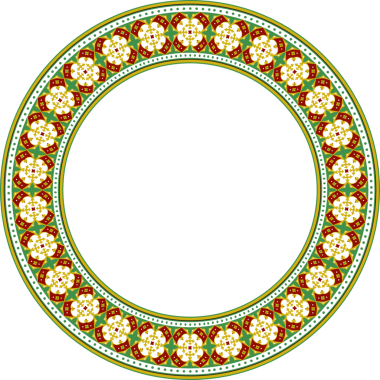 Antika botanik bahçesi eski model stil yuvarlak çerçeve