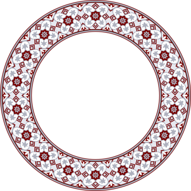 Antika botanik bahçesi eski model stil yuvarlak çerçeve