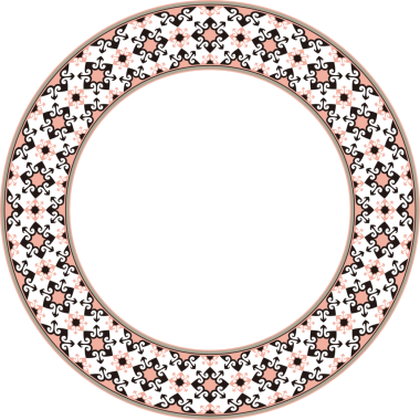 Antika botanik bahçesi eski model stil yuvarlak çerçeve