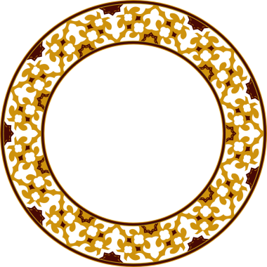 Antika botanik bahçesi eski model stil yuvarlak çerçeve