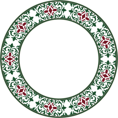 Antika botanik bahçesi eski model stil yuvarlak çerçeve