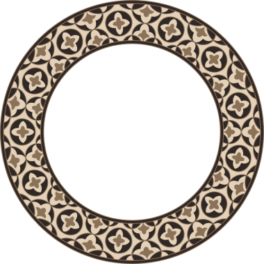 Antika botanik bahçesi eski model stil yuvarlak çerçeve