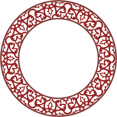 Antika botanik bahçesi eski model stil yuvarlak çerçeve