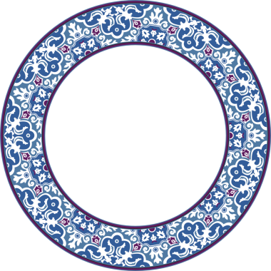 Antika botanik bahçesi eski model stil yuvarlak çerçeve