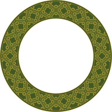 Eski model stil yuvarlak çerçeve geçmişe dönük altın eğri çapraz kurdele