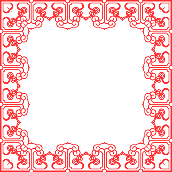 Geleneksel Çin izleme kırmızı retro desen dekorasyon kare çerçeve