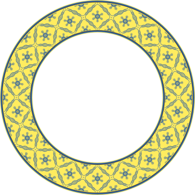 Antika botanik bahçesi eski model stil yuvarlak çerçeve