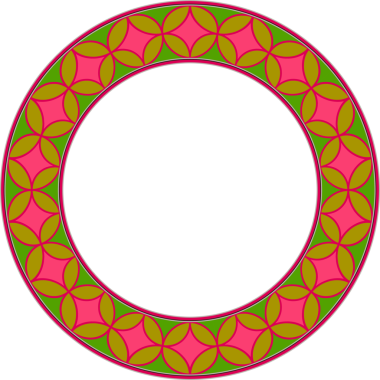 Klasik model stil yuvarlak çerçeve geometri çizgisi